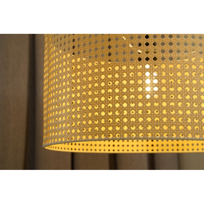 Duolla - Virsapmetuma lustra ROLLER RATTAN 1xE27/15W/230V d. 45 cm bēša