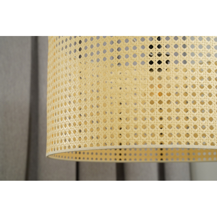 Duolla - Virsapmetuma lustra ROLLER RATTAN 1xE27/15W/230V d. 45 cm bēša