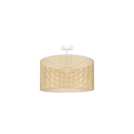 Duolla - Virsapmetuma lustra ROLLER RATTAN 1xE27/15W/230V d. 45 cm bēša