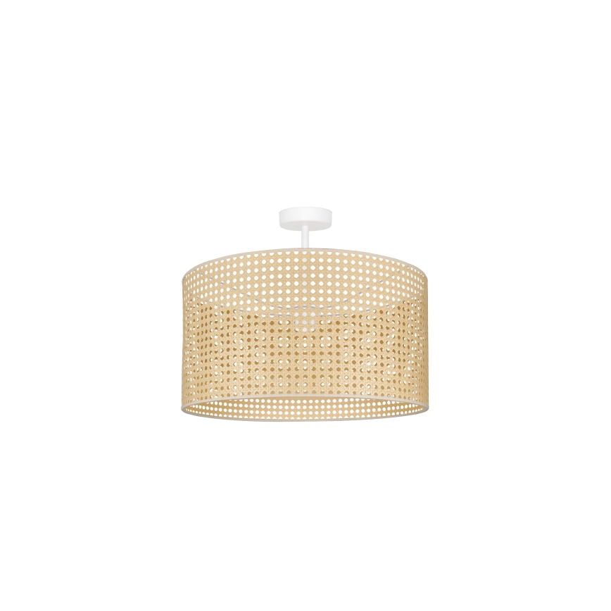 Duolla - Virsapmetuma lustra ROLLER RATTAN 1xE27/15W/230V d. 45 cm bēša