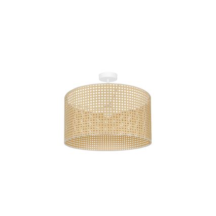 Duolla - Virsapmetuma lustra ROLLER RATTAN 1xE27/15W/230V d. 45 cm bēša