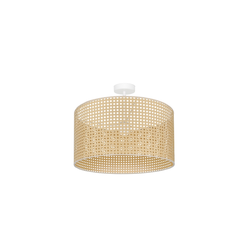Duolla - Virsapmetuma lustra ROLLER RATTAN 1xE27/15W/230V d. 45 cm bēša