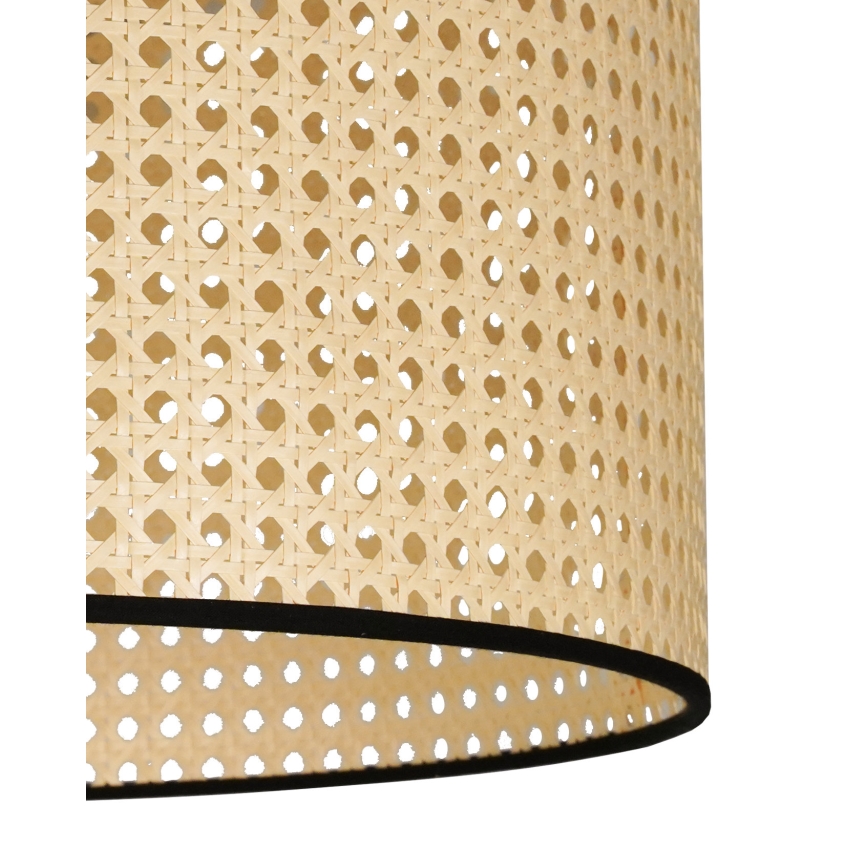 Duolla - Virsapmetuma lustra ROLLER RATTAN 1xE27/15W/230V d. 45 cm bēša/melna