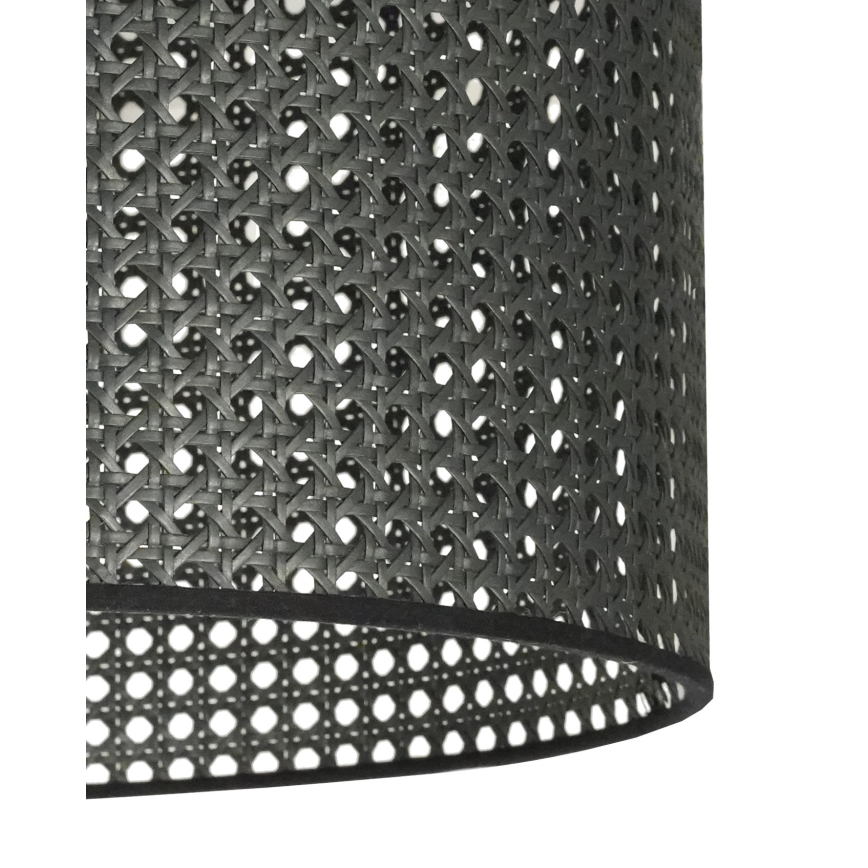 Duolla - Virsapmetuma lustra ROLLER RATTAN 1xE27/15W/230V d. 45 cm melna