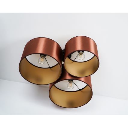 Duolla - Virsapmetuma lustra ROLLER TRIO SHINY 3xE27/15W/230V varš/zelta