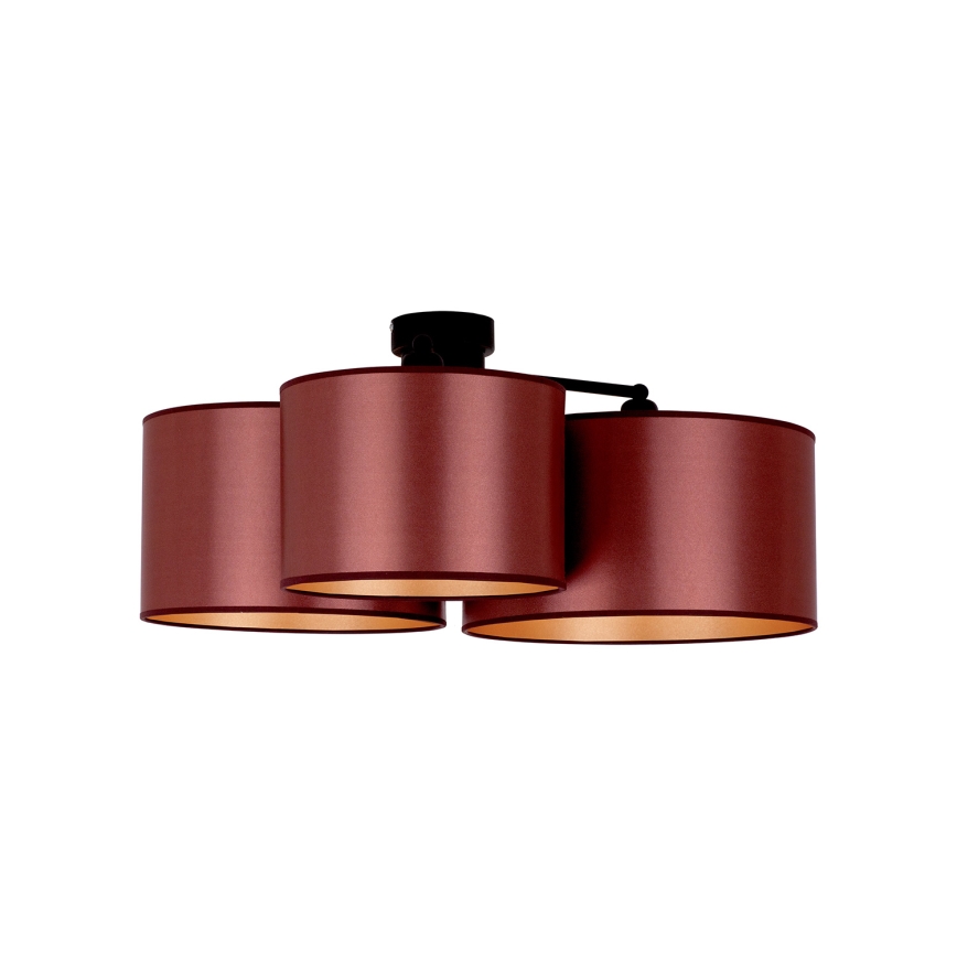 Duolla - Virsapmetuma lustra ROLLER TRIO SHINY 3xE27/15W/230V varš/zelta