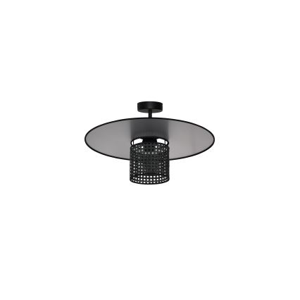 Duolla - Virsapmetuma lustra TOKYO RATTAN 1xE27/15W/230V d. 50 cm melna/sudraba