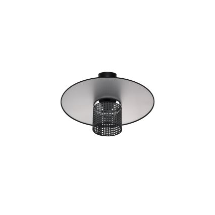 Duolla - Virsapmetuma lustra TOKYO RATTAN 1xE27/15W/230V d. 50 cm melna/sudraba