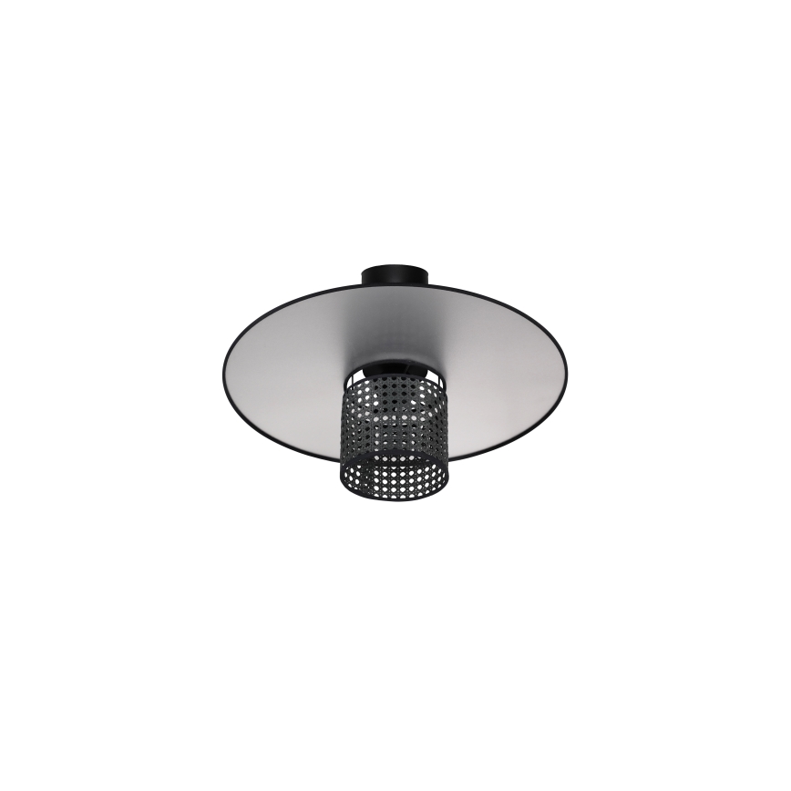 Duolla - Virsapmetuma lustra TOKYO RATTAN 1xE27/15W/230V d. 50 cm melna/sudraba