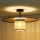 Duolla - Virsapmetuma lustra TOKYO RATTAN 1xE27/15W/230V d. 50 cm zelta/rotanga