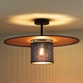 Duolla - Virsapmetuma lustra TOKYO SHINY 1xE27/15W/230V d. 50 cm melna/varš