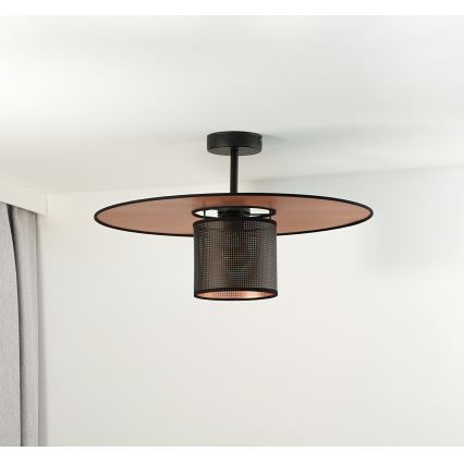 Duolla - Virsapmetuma lustra TOKYO SHINY 1xE27/15W/230V d. 50 cm melna/varš