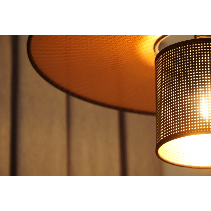 Duolla - Virsapmetuma lustra TOKYO SHINY 1xE27/15W/230V d. 50 cm melna/varš