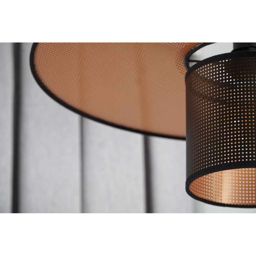 Duolla - Virsapmetuma lustra TOKYO SHINY 1xE27/15W/230V d. 50 cm melna/varš