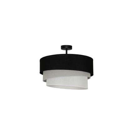 Duolla - Virsapmetuma lustra TRIO 1xE27/15W/230V d. 45 cm melna/pelēka/balta