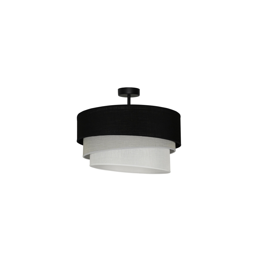 Duolla - Virsapmetuma lustra TRIO 1xE27/15W/230V d. 45 cm melna/pelēka/balta