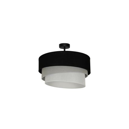 Duolla - Virsapmetuma lustra TRIO 1xE27/15W/230V d. 45 cm melna/pelēka/balta