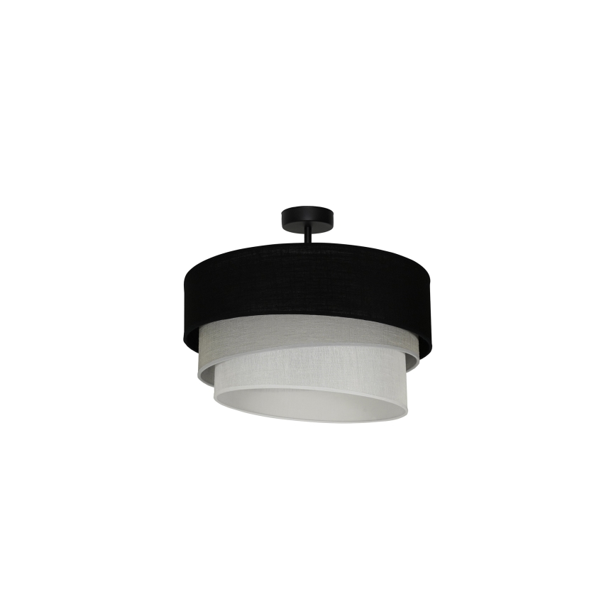 Duolla - Virsapmetuma lustra TRIO 1xE27/15W/230V d. 45 cm melna/pelēka/balta