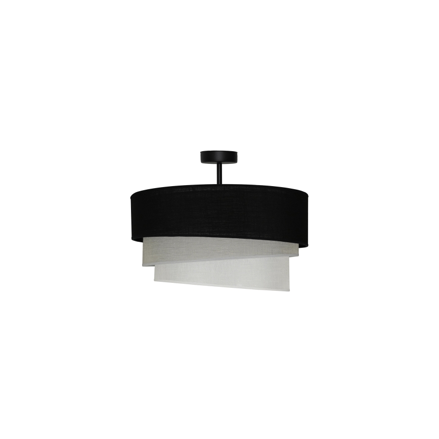 Duolla - Virsapmetuma lustra TRIO 1xE27/15W/230V d. 45 cm melna/pelēka/balta