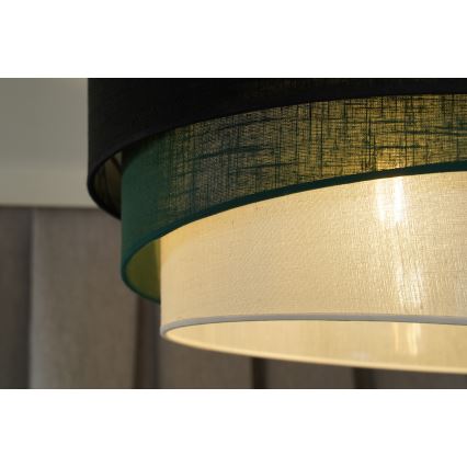 Duolla - Virsapmetuma lustra TRIO 1xE27/15W/230V d. 45 cm melna/zaļa/balta