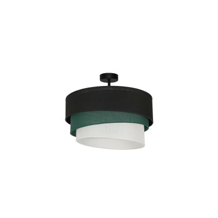 Duolla - Virsapmetuma lustra TRIO 1xE27/15W/230V d. 45 cm melna/zaļa/balta