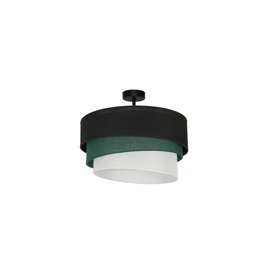 Duolla - Virsapmetuma lustra TRIO 1xE27/15W/230V d. 45 cm melna/zaļa/balta