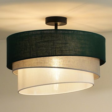 Duolla - Virsapmetuma lustra TRIO 1xE27/15W/230V d. 45 cm zaļa/pelēka/balta