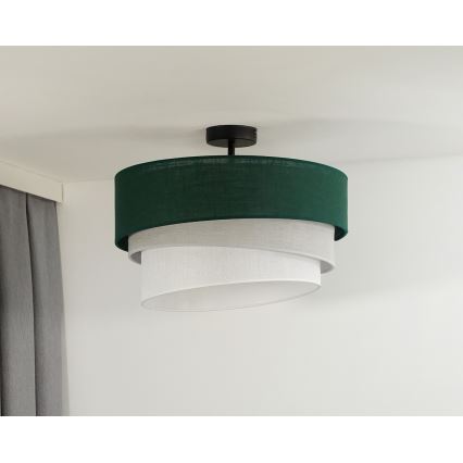 Duolla - Virsapmetuma lustra TRIO 1xE27/15W/230V d. 45 cm zaļa/pelēka/balta
