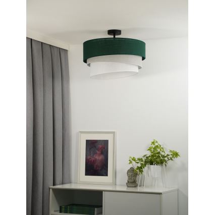 Duolla - Virsapmetuma lustra TRIO 1xE27/15W/230V d. 45 cm zaļa/pelēka/balta