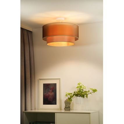 Duolla - Virsapmetuma lustra WOOD BOHO 1xE27/15W/230V d. 45 cm varš/bēša