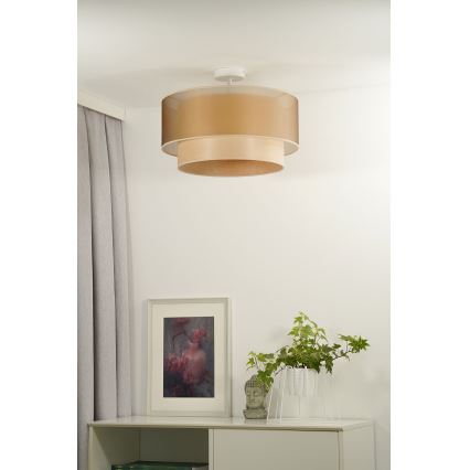 Duolla - Virsapmetuma lustra WOOD BOHO 1xE27/15W/230V d. 45 cm varš/bēša