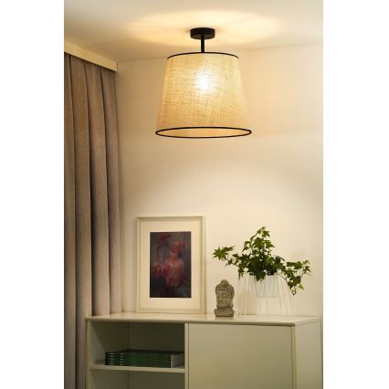 Duolla - Virsapmetuma lustra YUTE 1xE27/15W/230V d. 38 cm pelēka/melna