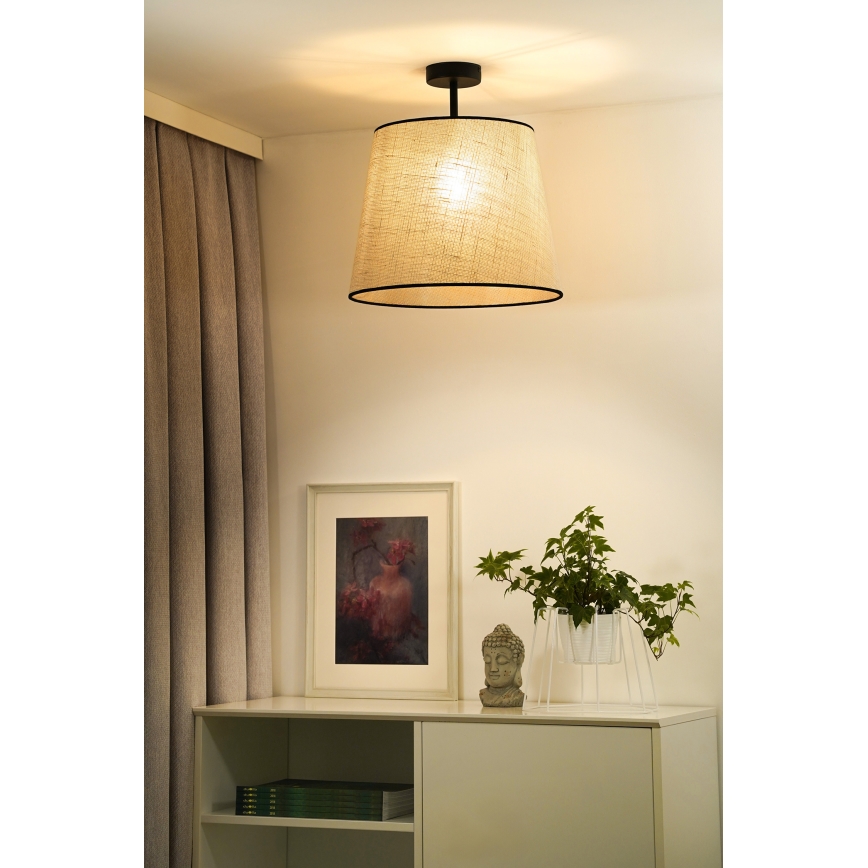 Duolla - Virsapmetuma lustra YUTE 1xE27/15W/230V d. 38 cm pelēka/melna