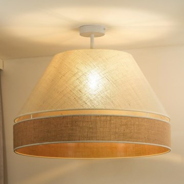 Duolla - Virsapmetuma lustra YUTE AVIGNON 1xE27/15W/230V d. 60 cm krēmkrāsa/bēša