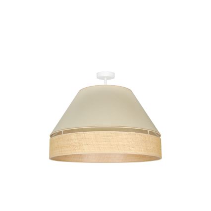 Duolla - Virsapmetuma lustra YUTE AVIGNON 1xE27/15W/230V d. 60 cm krēmkrāsa/bēša