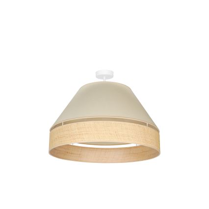 Duolla - Virsapmetuma lustra YUTE AVIGNON 1xE27/15W/230V d. 60 cm krēmkrāsa/bēša