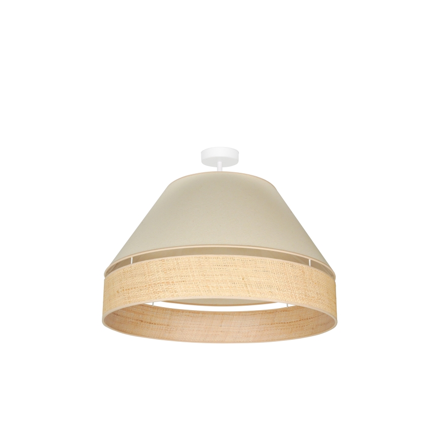 Duolla - Virsapmetuma lustra YUTE AVIGNON 1xE27/15W/230V d. 60 cm krēmkrāsa/bēša