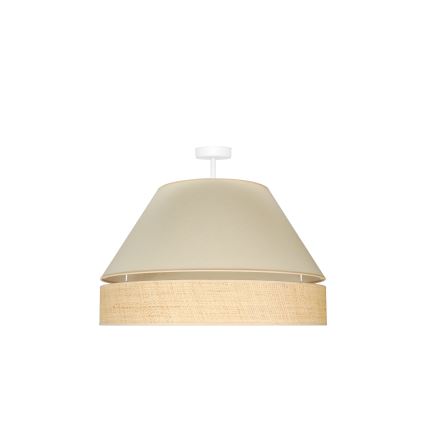 Duolla - Virsapmetuma lustra YUTE AVIGNON 1xE27/15W/230V d. 60 cm krēmkrāsa/bēša