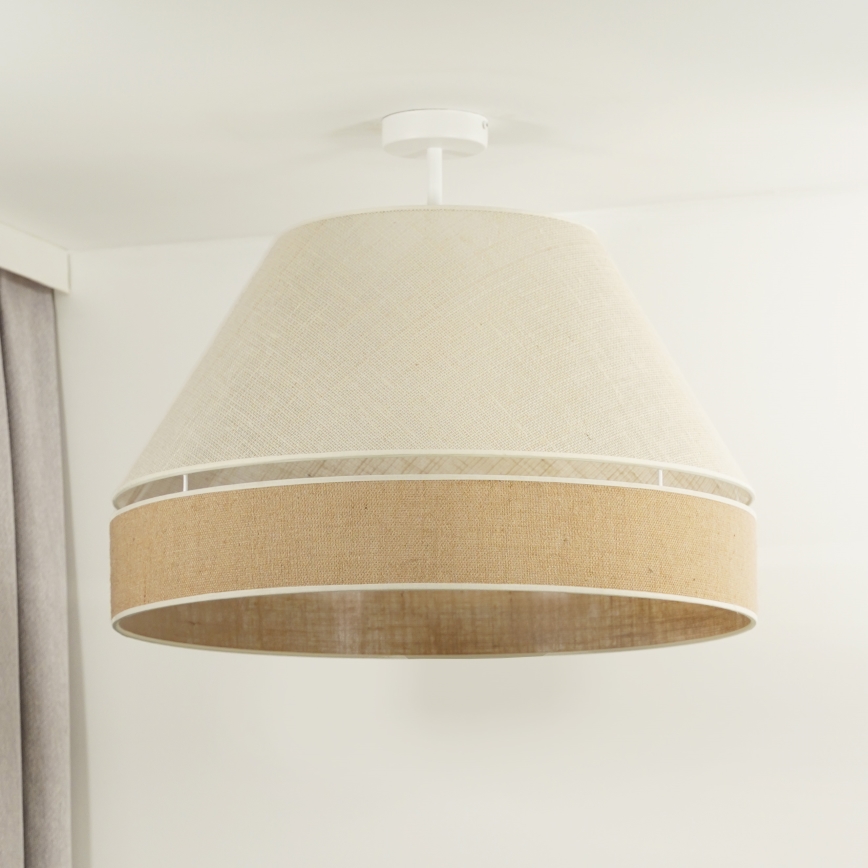 Duolla - Virsapmetuma lustra YUTE AVIGNON 1xE27/15W/230V d. 60 cm pelēka/brūna