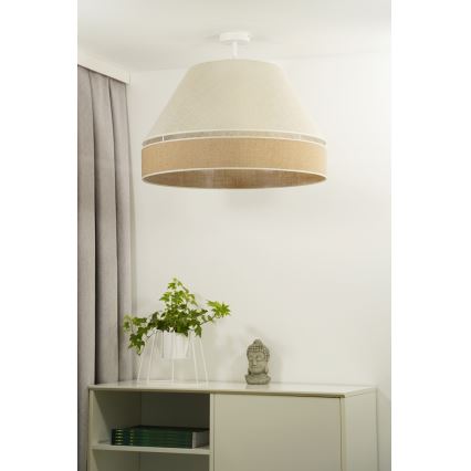 Duolla - Virsapmetuma lustra YUTE AVIGNON 1xE27/15W/230V d. 60 cm pelēka/brūna