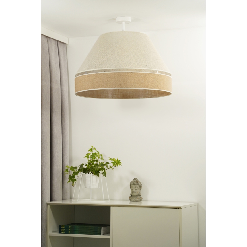Duolla - Virsapmetuma lustra YUTE AVIGNON 1xE27/15W/230V d. 60 cm pelēka/brūna