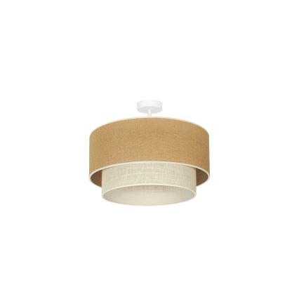 Duolla - Virsapmetuma lustra YUTE BOHO 1xE27/15W/230V d. 45 cm brūna/krēmkrāsa