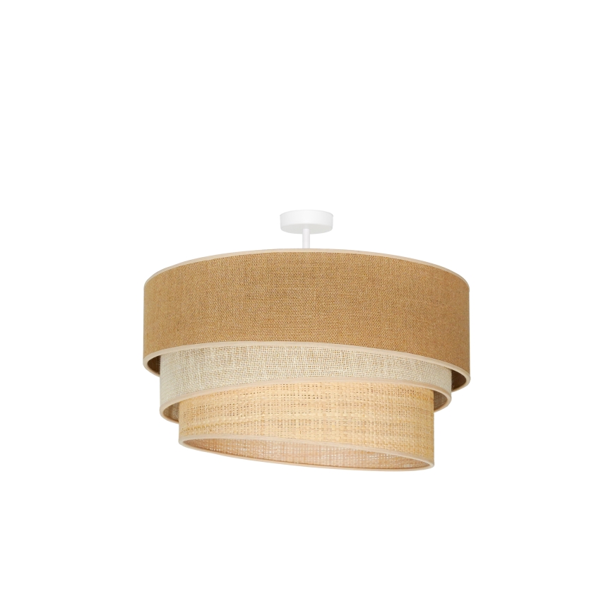 Duolla - Virsapmetuma lustra YUTE TRIO 3xE27/15W/230V d. 60 cm brūna/pelēka/bēša
