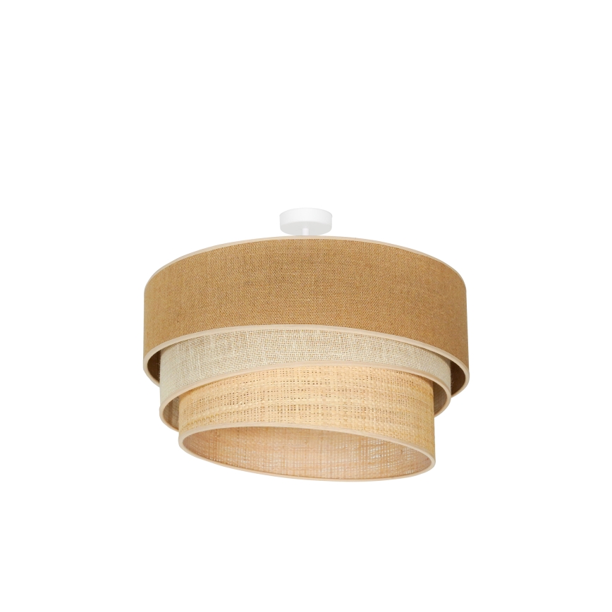 Duolla - Virsapmetuma lustra YUTE TRIO 3xE27/15W/230V d. 60 cm brūna/pelēka/bēša
