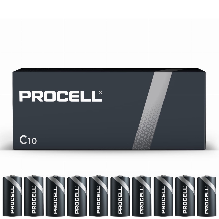 Duracell - 10 gab. Sārmaina baterija Procell Industrial LR14/C 1,5V 9038 mAh