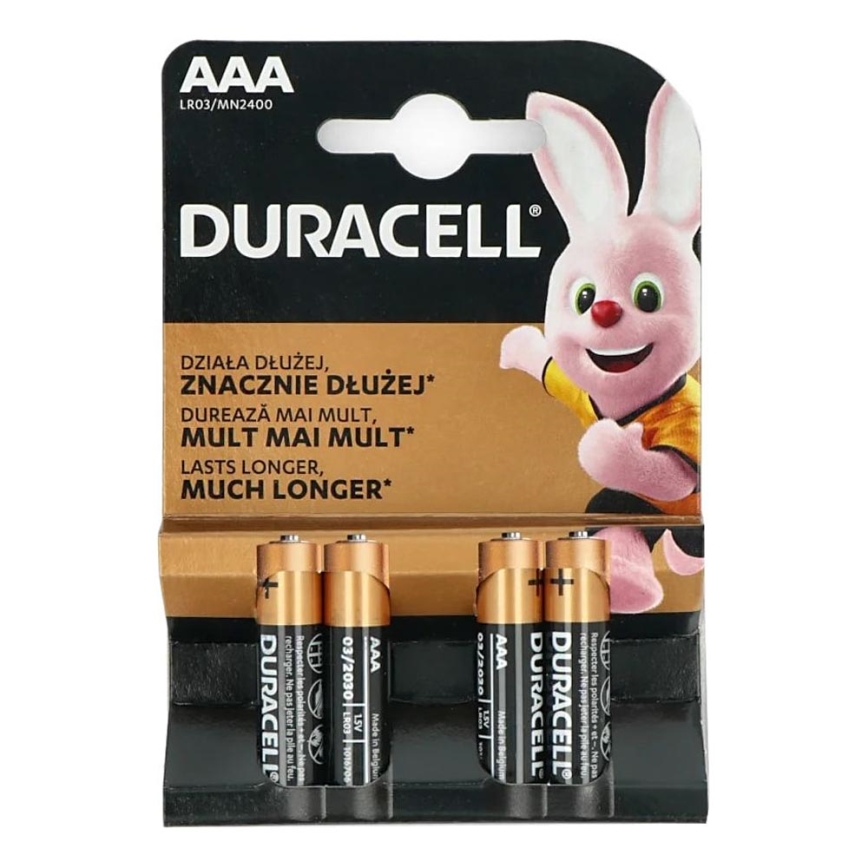 Duracell - 4 gab. Sārmaina baterija Basic LR03/AAA 1,5V 2400 mAh