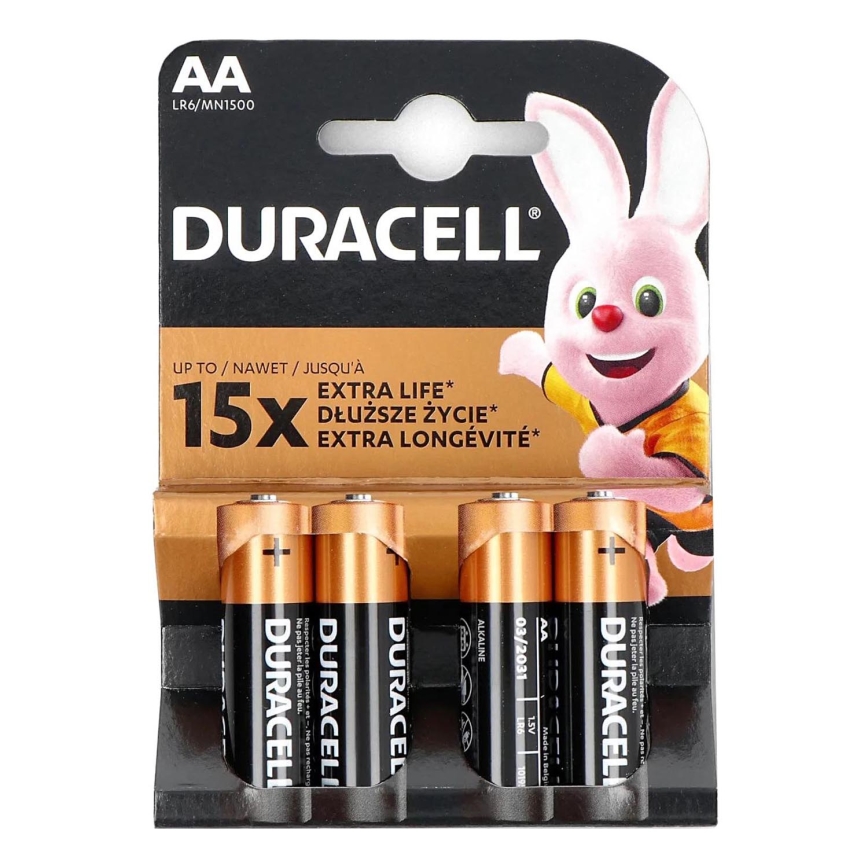 Duracell - 4 gab. Sārmaina baterija Basic LR06/AA 1,5V 2650 mAh