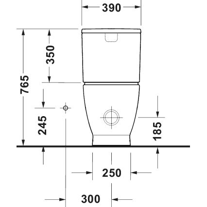Duravit 20600900002 - D-CODE kombinētā WC ierīce, keramika/spīdīgi balta