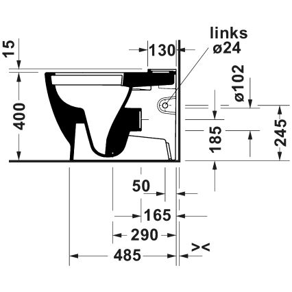 Duravit 20600900002 - D-CODE kombinētā WC ierīce, keramika/spīdīgi balta