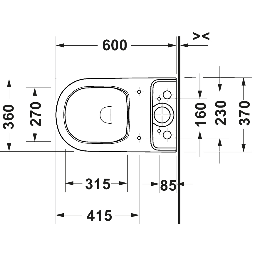 Duravit 20600900002 - D-CODE kombinētā WC ierīce, keramika/spīdīgi balta